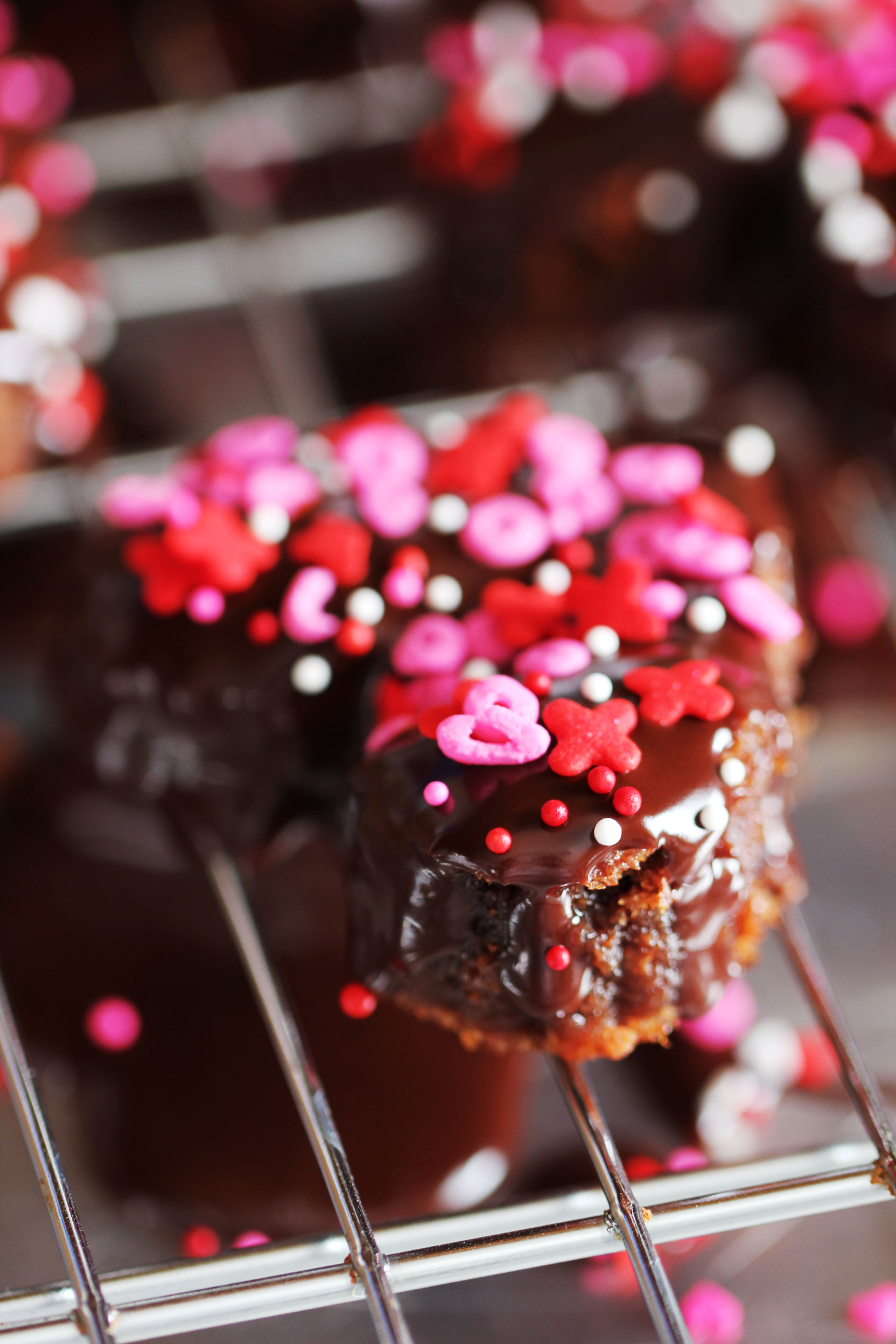 Valentines Day Brownie Bites With Sprinkles - Chips & Pepper